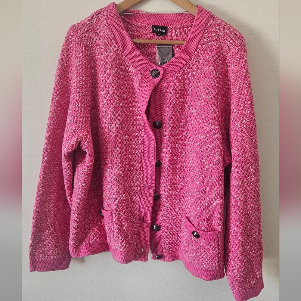NWT Torrid Pink Textured Women's Sweater